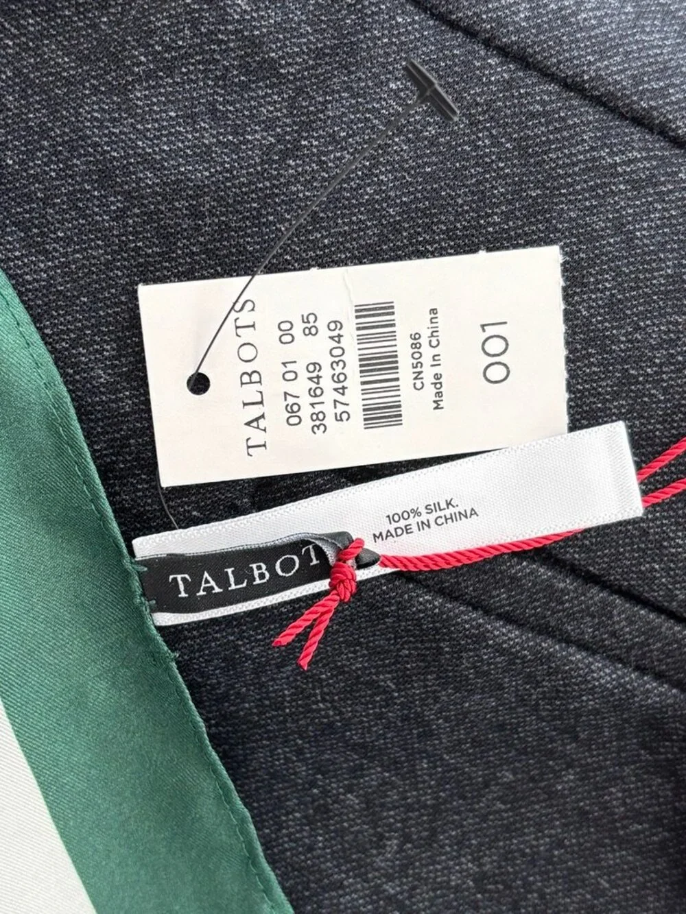 NWT TALBOTS 100% Silk Christmas Tree Square Scarf Festive Holidays